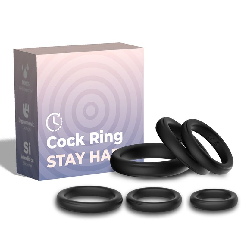ARMONY FOR HIM Lock Rings: Penisové kroužky bez vibrací, sada 6 kusů