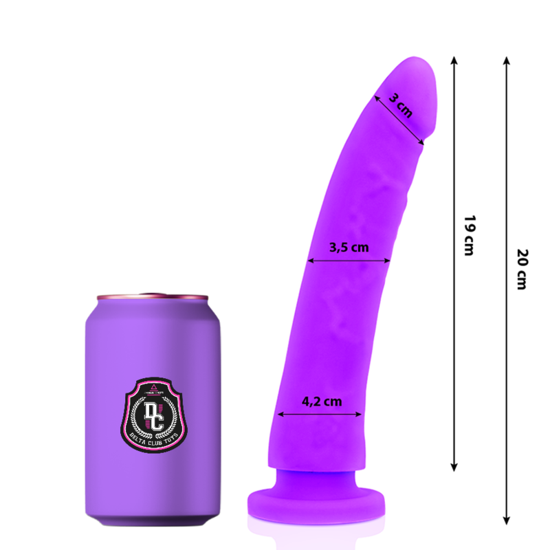Silikonový vibrátor DELTACLUB, fialový, 20 cm