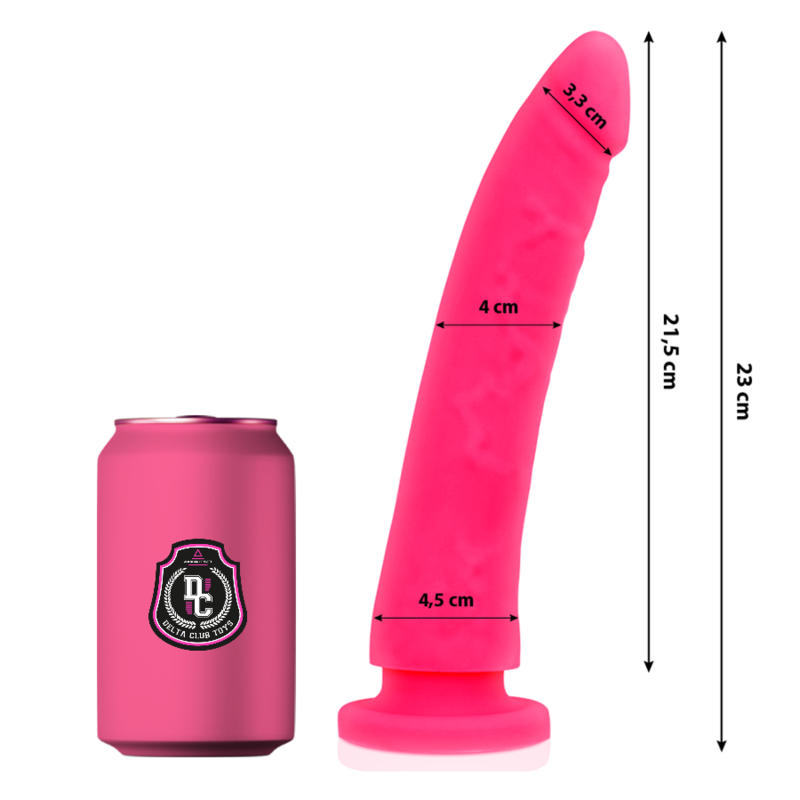 Silikonové dildo DELTACLUB, růžové