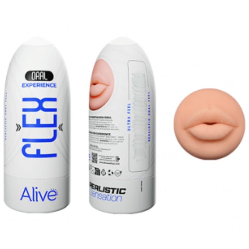 Masturbátor ve tvaru úst s realistickou texturou pro intenzivní orální potěšení ALIVE