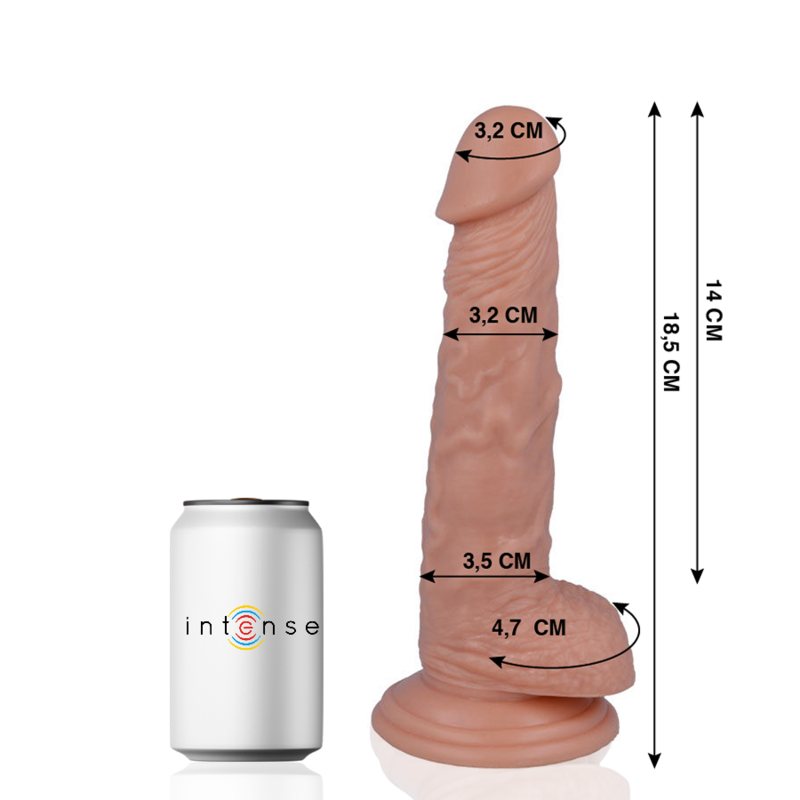 MR. INTENSE realistické dildo s přísavkou, 18,5 cm