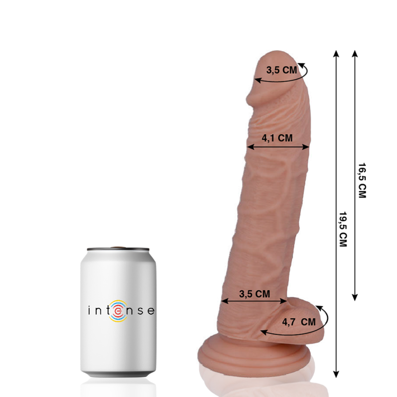 MR. INTENSE realistický dildo s přísavkou, 19,5 cm
