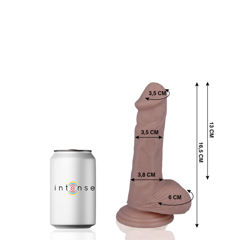 Realistický dildo s přísavkou a povrchem podobným pokožce MR INTENSE