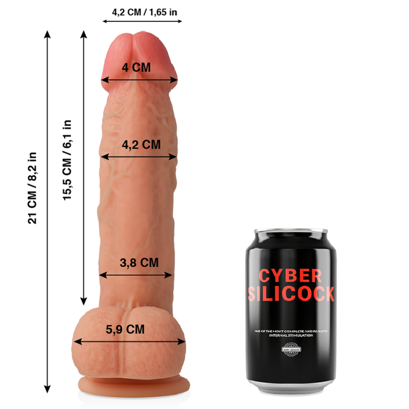 CYBER SILICOCK Saul realistický dildo s přísavkou