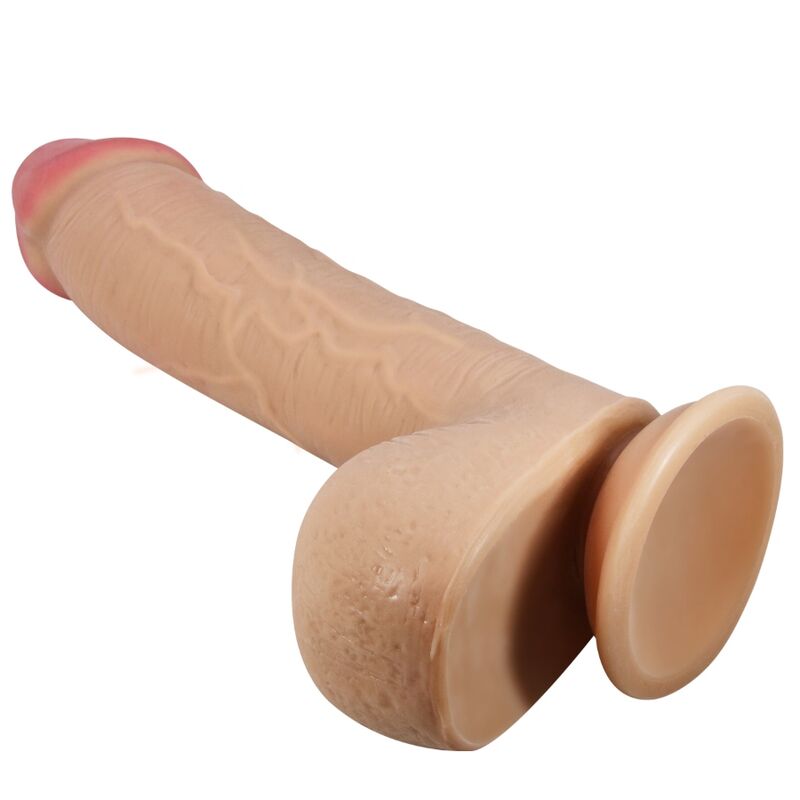 Realistické dildo Pretty Love s přísavkou, v barvě kůže, 23,4 cm