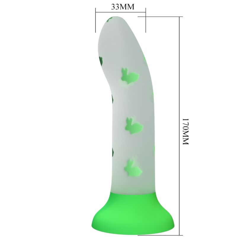 Zelené dildo Pretty Love Magical Nightfall bez vibrací