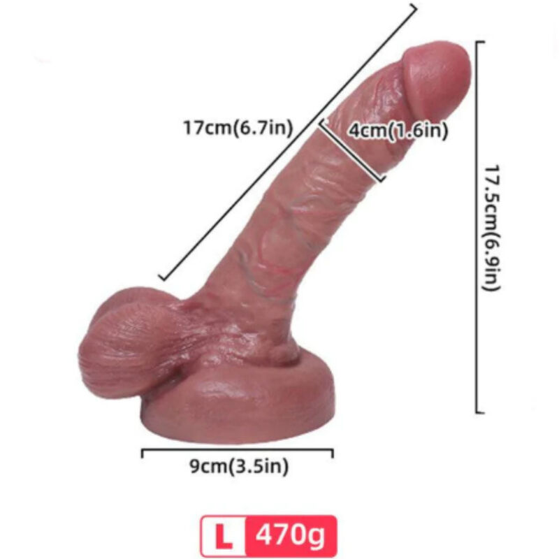 Realistické dildo z tekutého silikonu, 17 cm, pro intenzivní vyplnění ARMONY