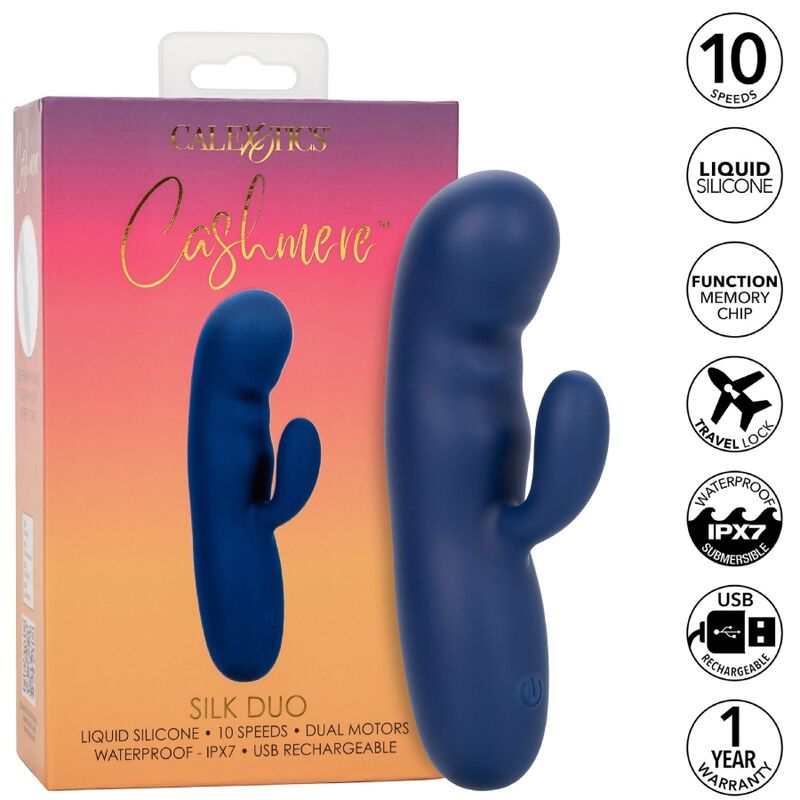 Vibrátor CalExotics Cashmere Silk Duo Blue