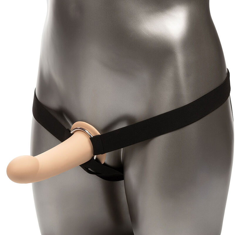 Nástavec na penis CalExotics Performance Maxx s postrojem, světlý odstín pokožky