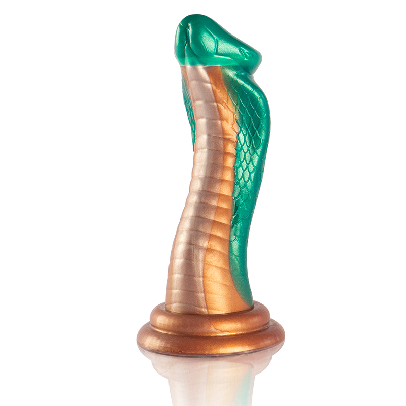 Zelený silikonový dildo EPIC Python Cobra