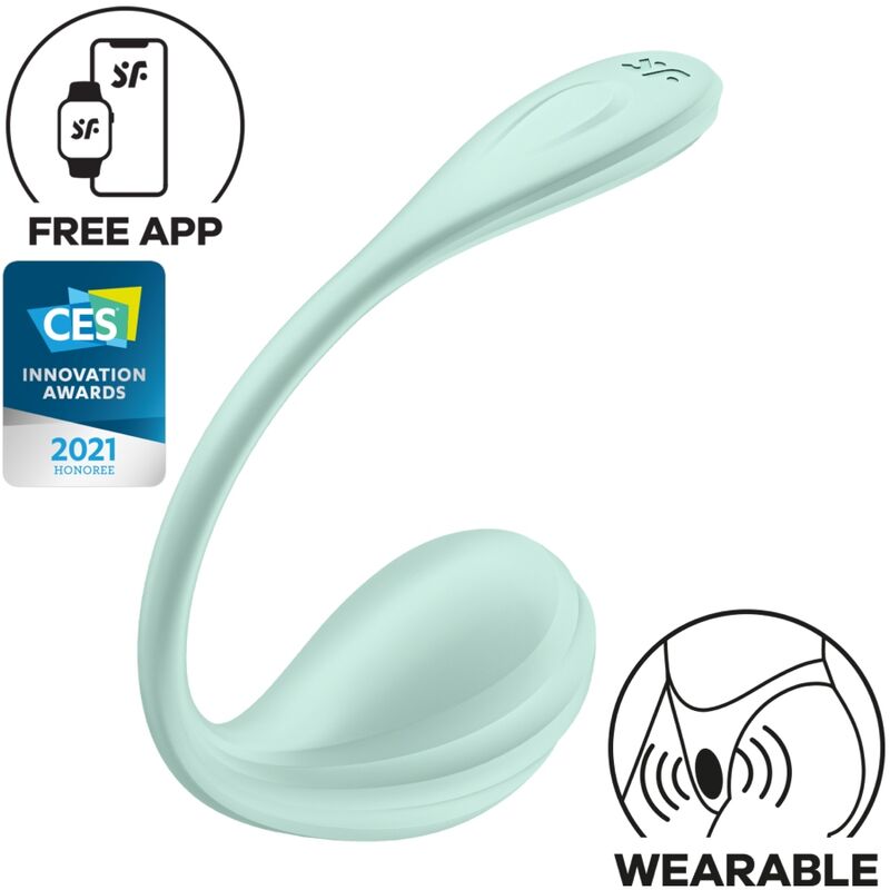 Klitorální vibrátor Satisfyer Smooth Petal, vodově zelený