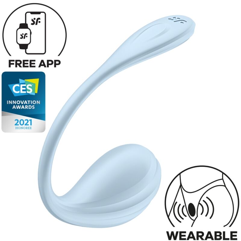 Satisfyer Smooth Petal, stimulátor bodu G a klitorisu, nebesky modrý