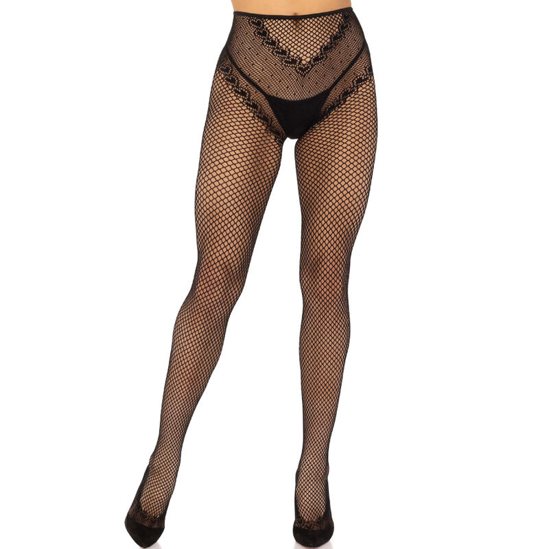Síťované punčochy bez rozkroku s pružným pohodlným střihem a sexy vzhledem LEG AVENUE