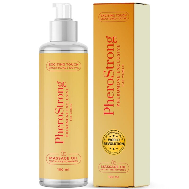 PheroStrong masážní olej Exclusive pro ženy, 100 ml
