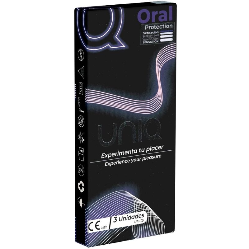 Latexová bariéra pro orální sex, průhledná a pohodlná UNIQ