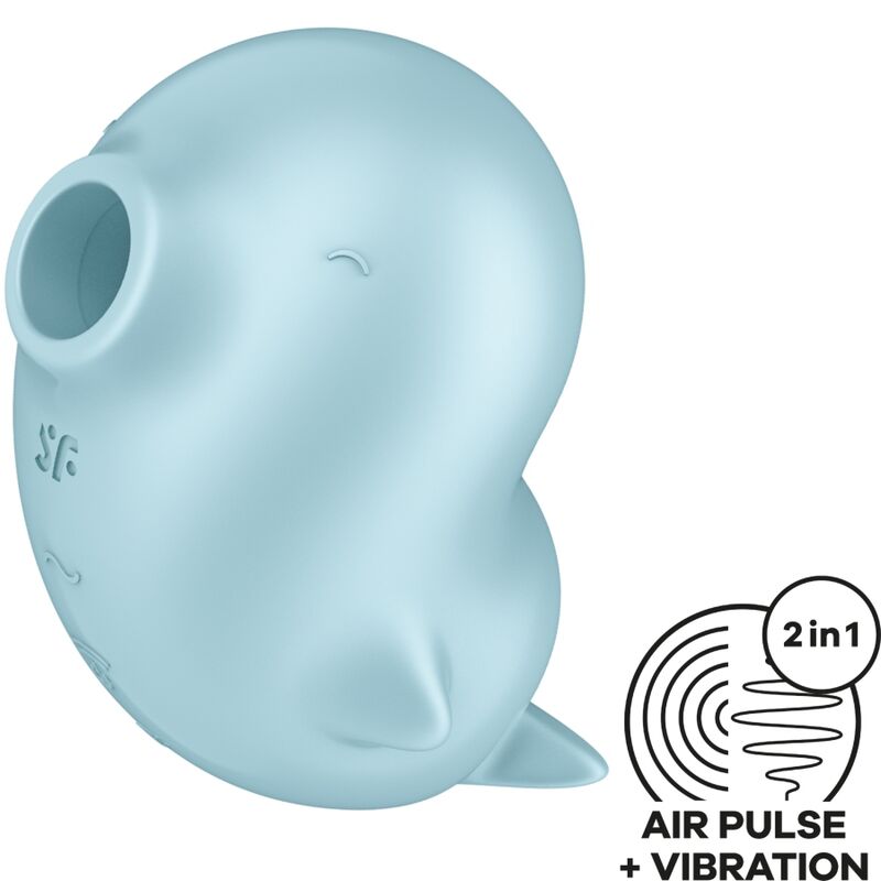 Satisfyer Sassy Seal klitorální stimulátor s tlakovými vlnami a vibracemi, modrý