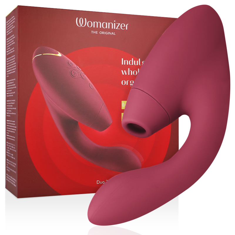 Womanizer DUO 2 stimulátor tlakovými vlnami, vínově červený