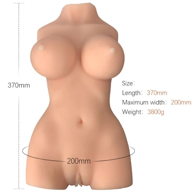 Realistický masturbátor ve tvaru ženského torza z TPE s intenzivním pocitem jako na kůži ARMONY