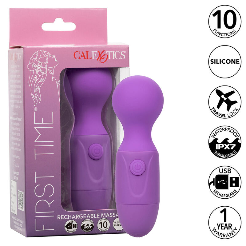 CalExotics First Time masážní vibrátor, fialový