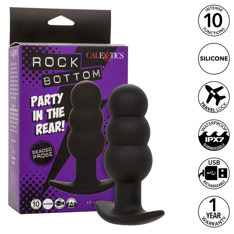 Vibrující anální kolík CalExotics Rock Bottom Beaded