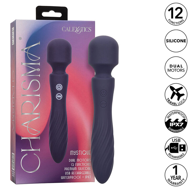 Vibrátor CalExotics Charisma Mystique Wand se dvěma motory