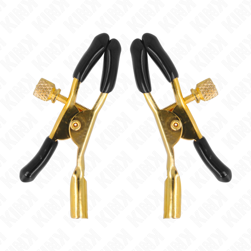 Zlaté svorky na bradavky KINK, 6 cm