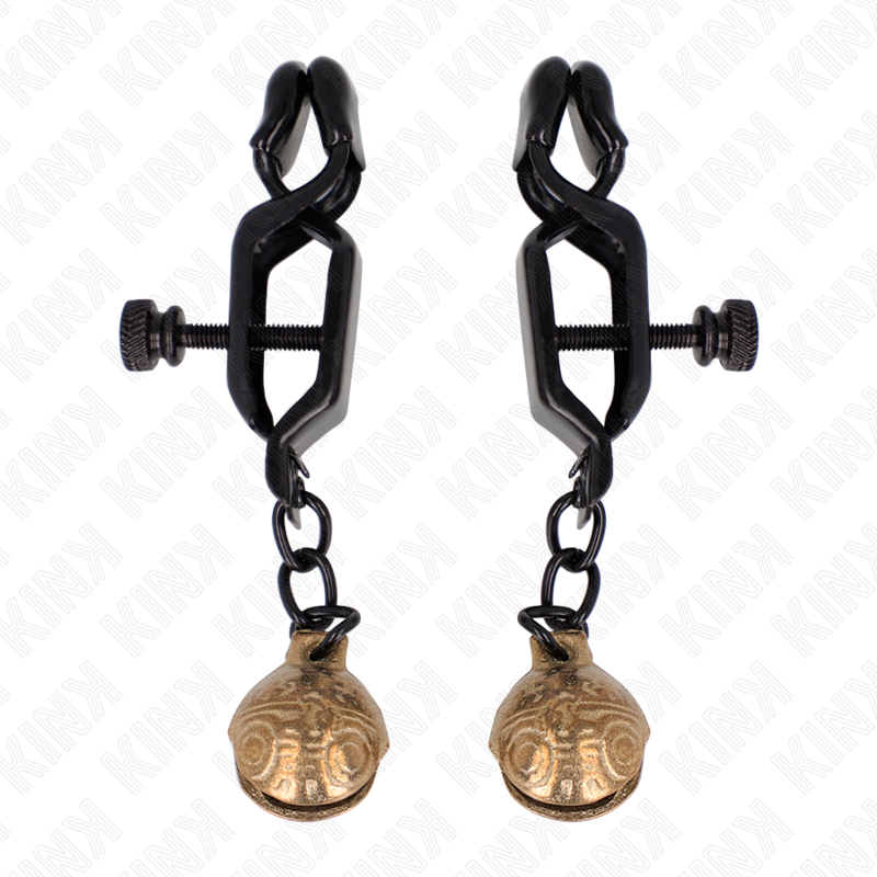 KINK Bell Jaw svorky na bradavky, černé, 7 cm