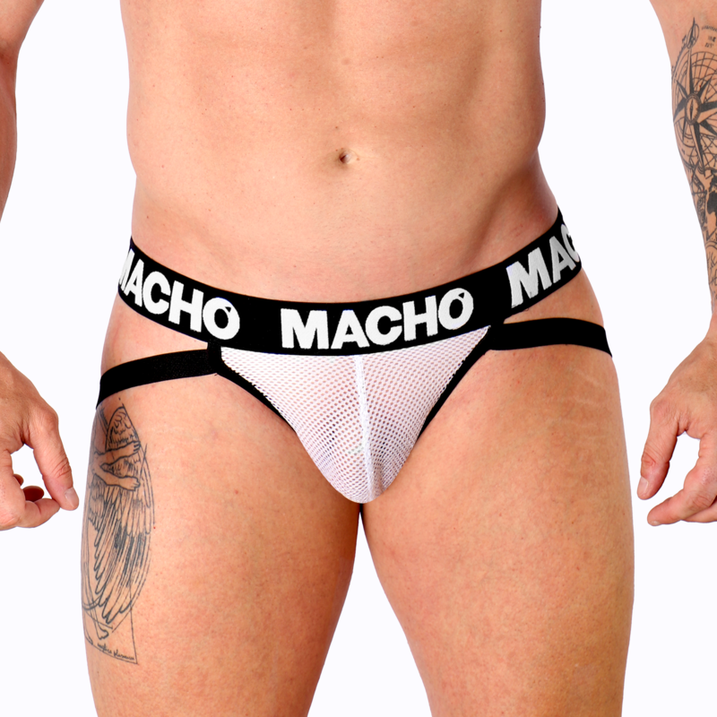 MACHO MX26X1 jockstrap z bílé síťoviny · Velikost: S