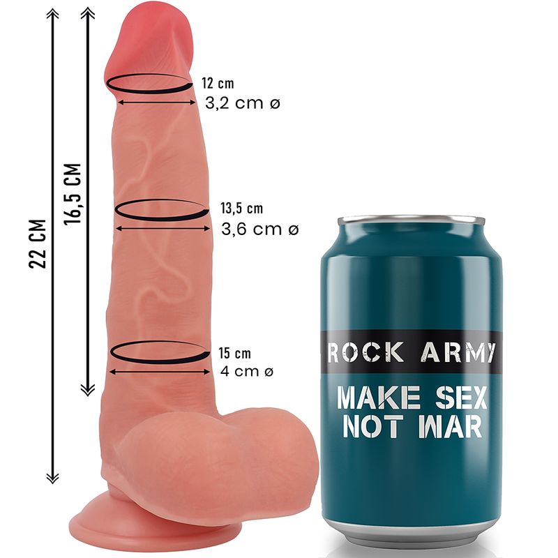 ROCK ARMY Liquid Silicone Ranger realistický dildo, 22 cm