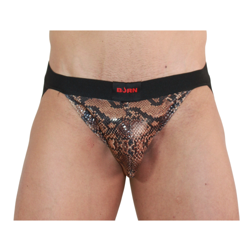 Černý jockstrap BURN 002 Snake