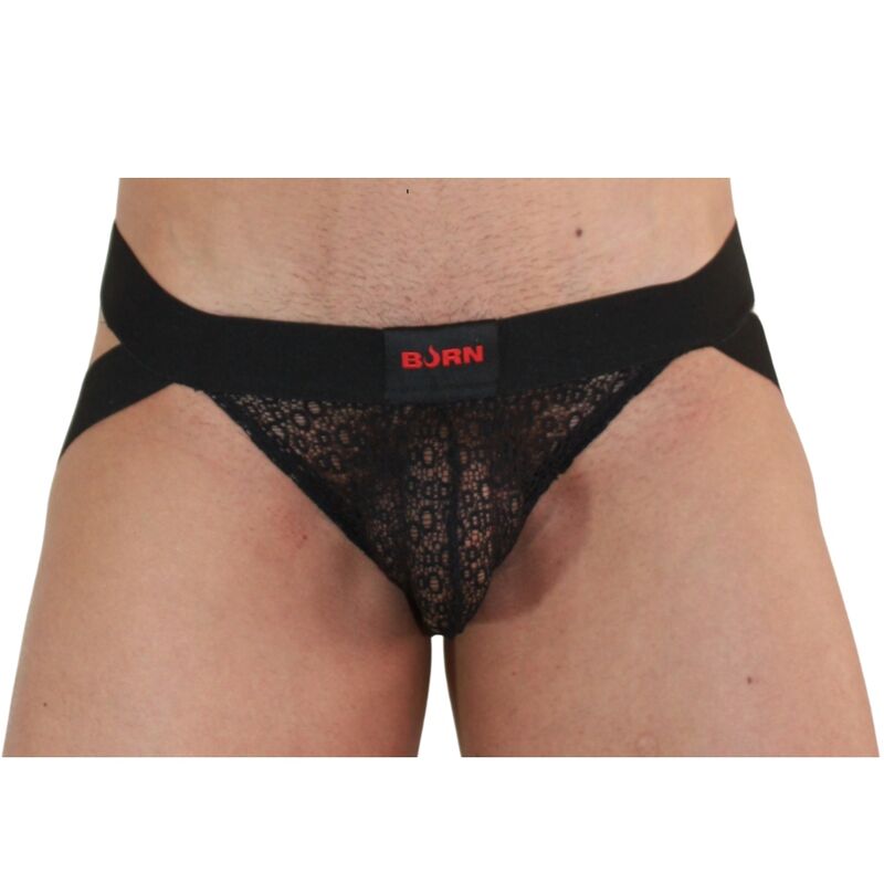 BURN 005 pánský jockstrap v černé barvě