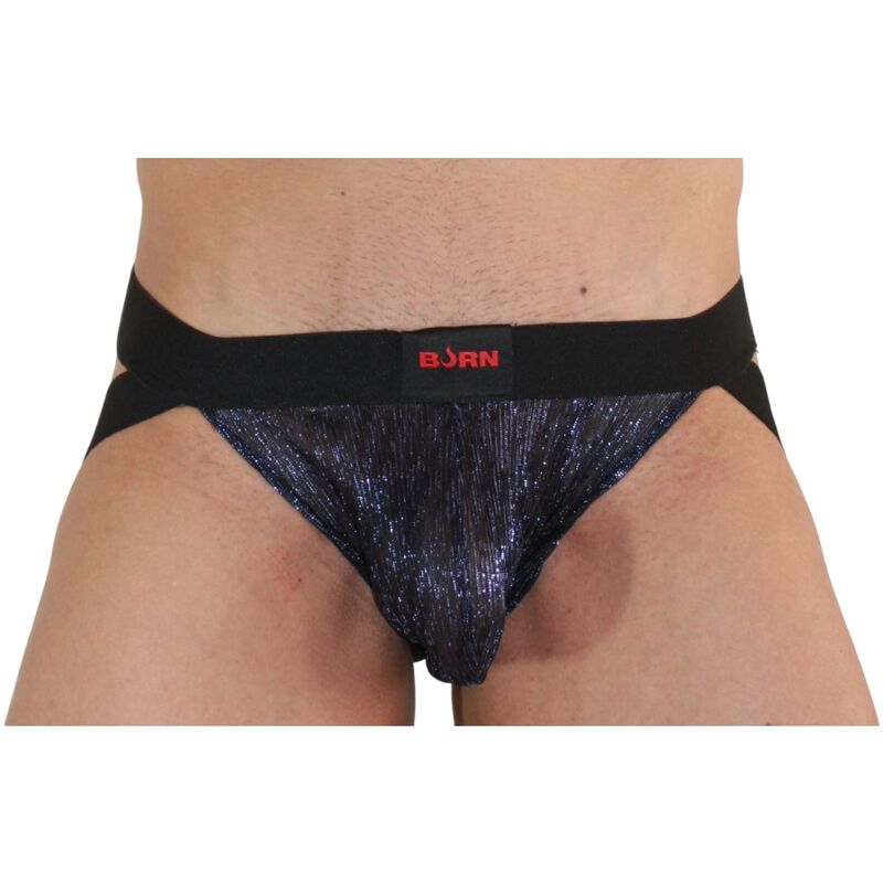 BURN 006 Jockstrap Shiny v modré a černé
