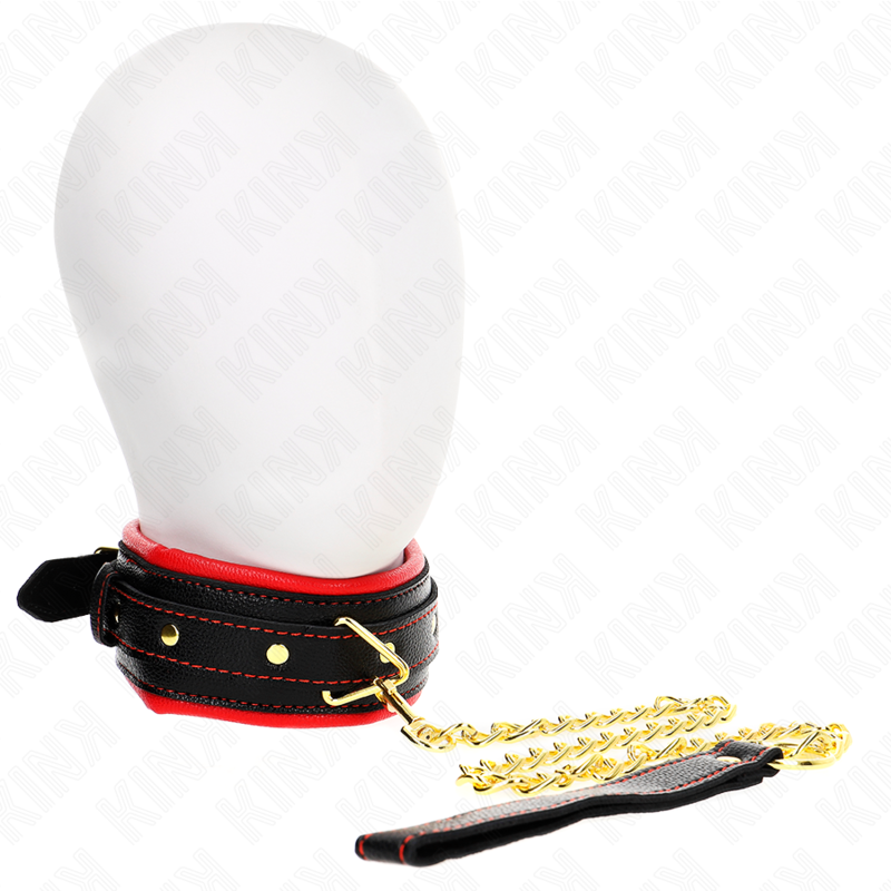 Obojek KINK BDSM z koženky s pěnovou vrstvou, model 2