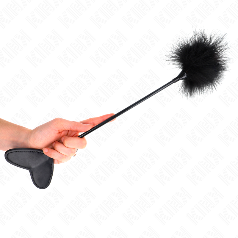 KINK péřové dráždidlo s plácačkou ve tvaru srdce, 31 cm