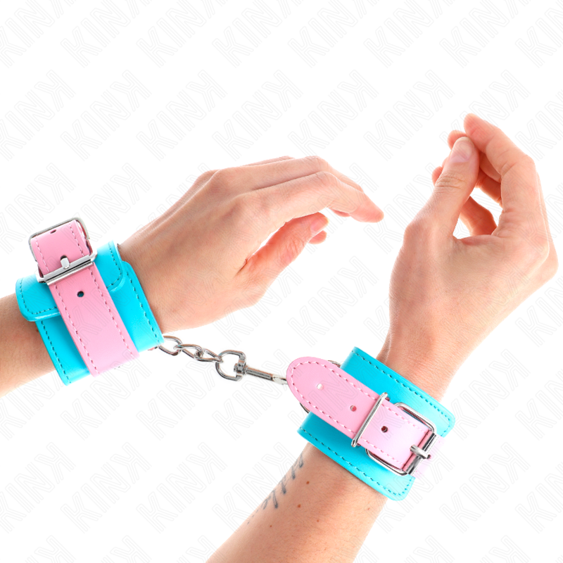 KINK Cute pouta na zápěstí, modrá a růžová, nastavitelná