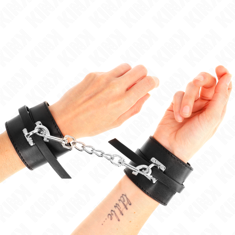 KINK Deluxe pouta na ruce, černá, uzamykatelná a nastavitelná