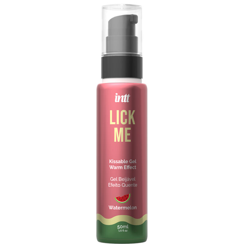 Jedlý lubrikační gel s příchutí melounu a hřejivým účinkem pro smyslné chvíle INTT