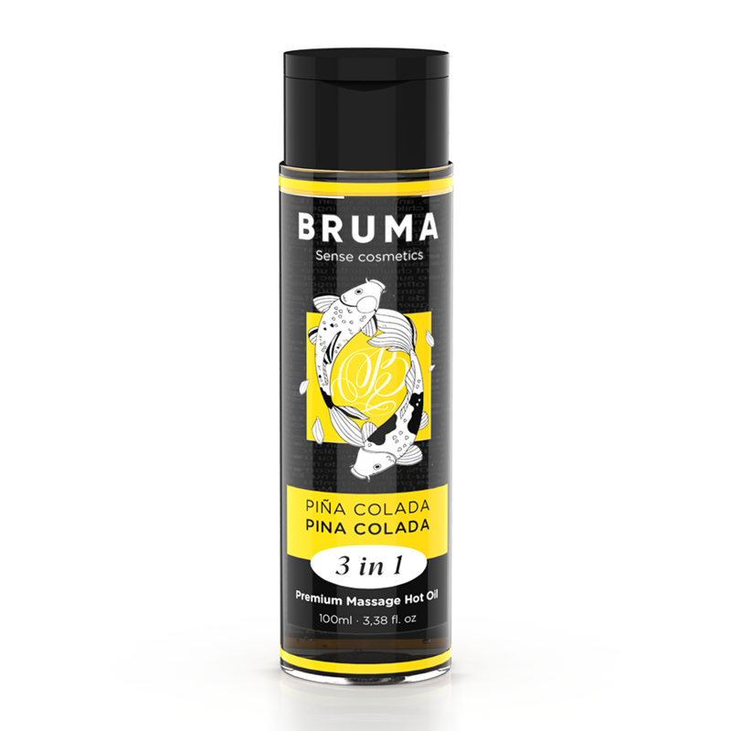Masážní olej BRUMA s hřejivým účinkem, Pina Colada, 100 ml