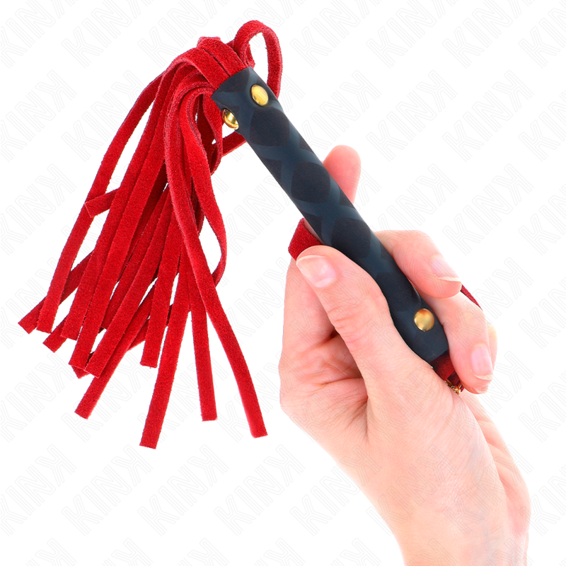 KINK Red Suede Mini bičík, 30 cm