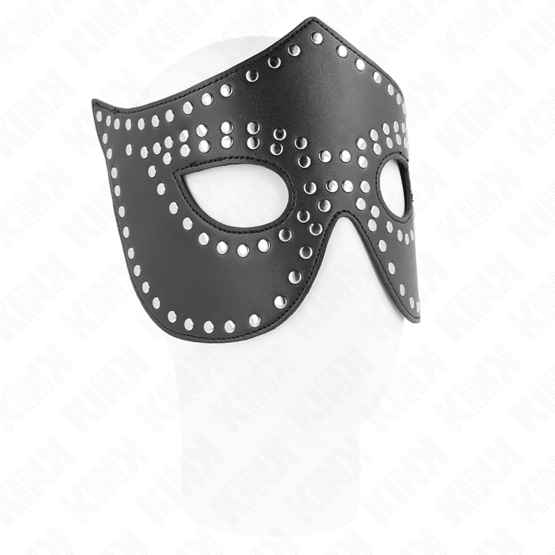 KINK MASKED ALLURE maska na oči z koženky s nýty, model 2