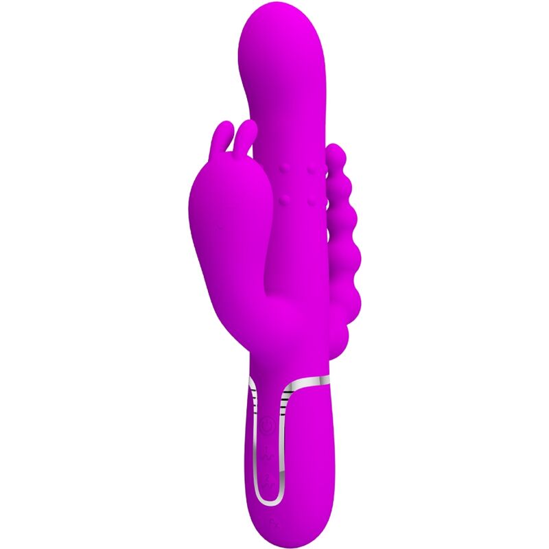 Vibrátor Pretty Love Cammy ve tvaru králíčka se třemi stimulačními zónami