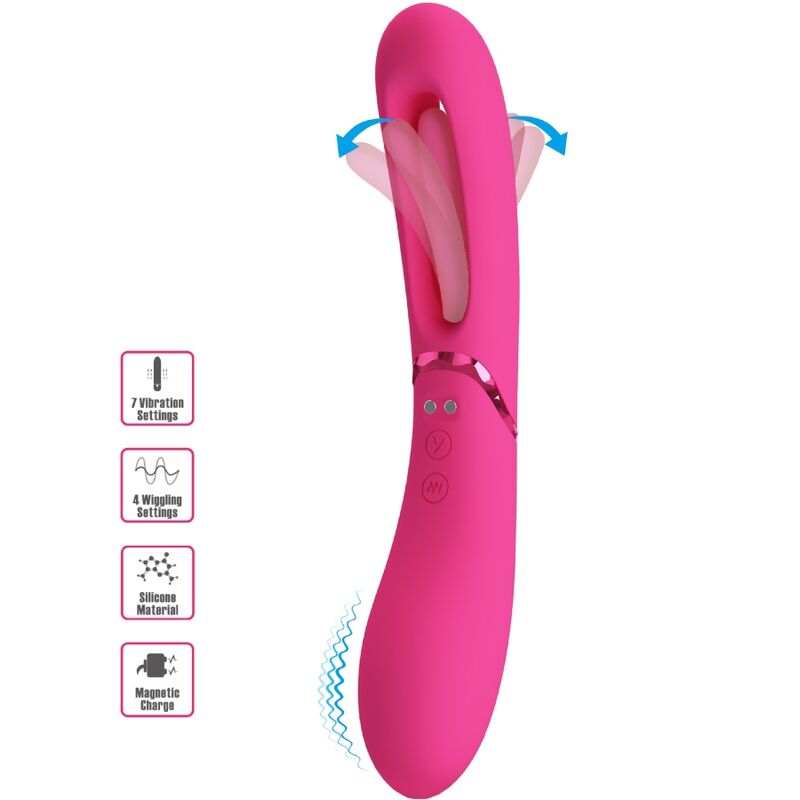 Růžový vibrátor ROMANCE Lexie na stimulaci bodu G