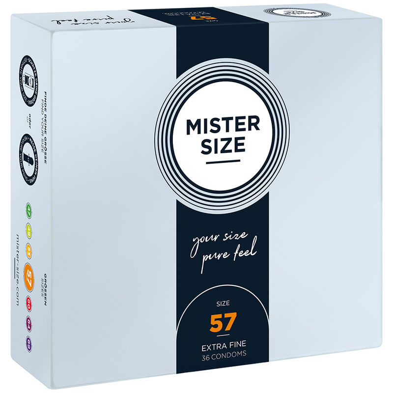 Kondomy MISTER SIZE ve velkém balení, velikost L, 57 mm, 36 kusů