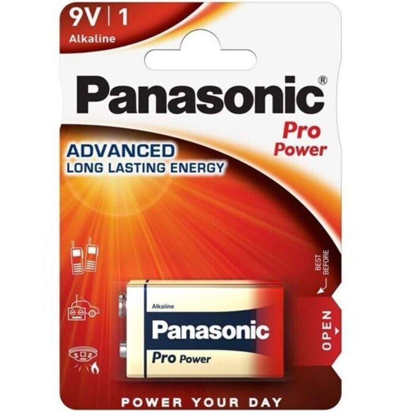 Alkalická baterie 9 V s dlouhou výdrží a stabilním napětím pro zařízení PANASONIC