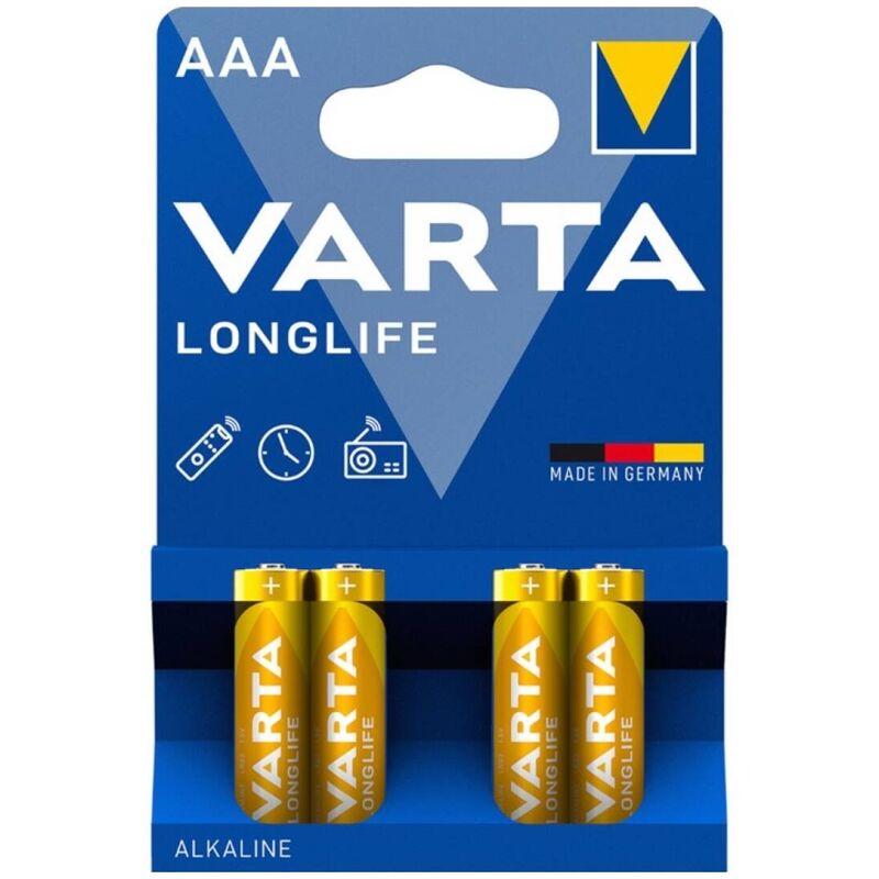 Baterie AAA LR03 s dlouhou výdrží, alkalická energie pro každodenní použití i nouzové situace VARTA