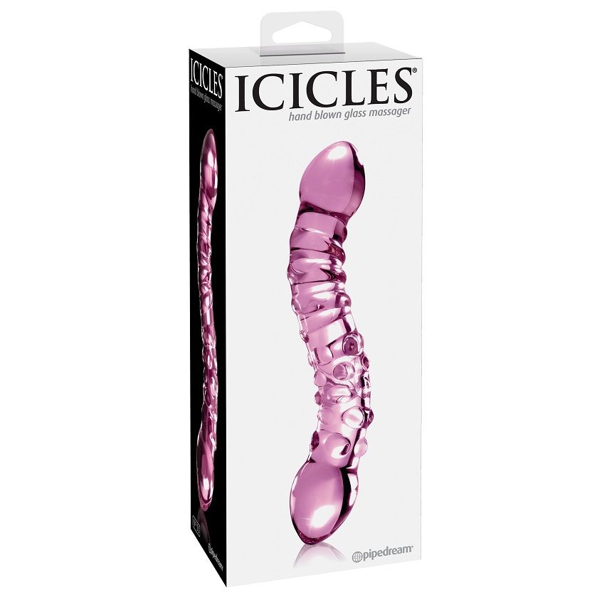 ICICLES N. 55 skleněné dildo se dvěma různými konci