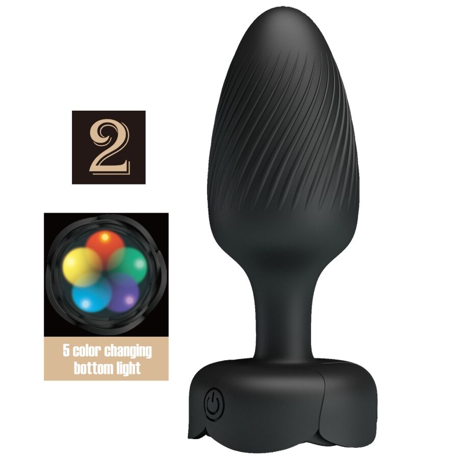 Anální kolík Pretty Love Varian s LED světlem, 10,8 cm