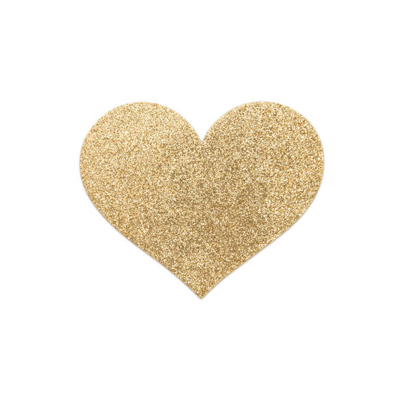 Bijoux Indiscrets Flash Golden Heart zlaté krytky na bradavky