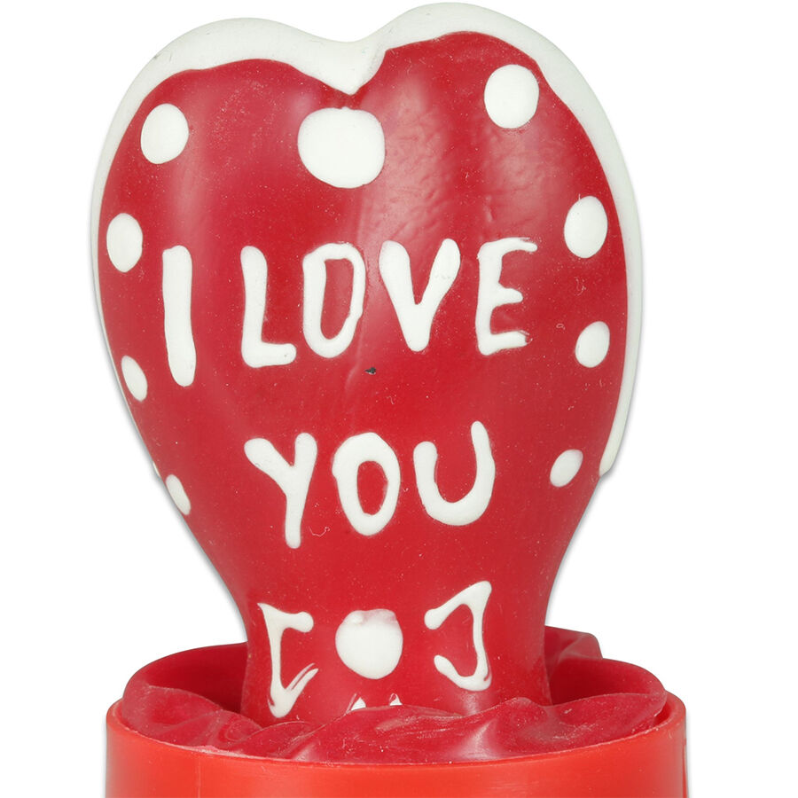 CONDOMERIE I Love You 2, ručně malované srdce jako vtipný erotický dárek