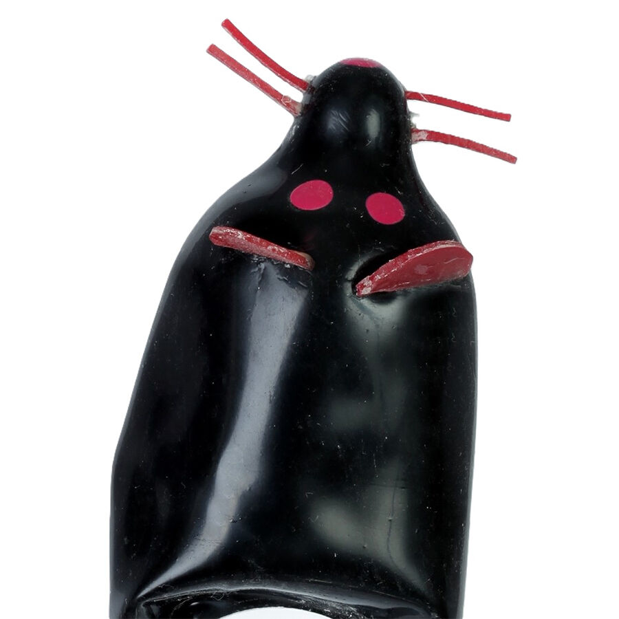 Condomerie Black Mouse XL, ručně malovaný erotický dárek